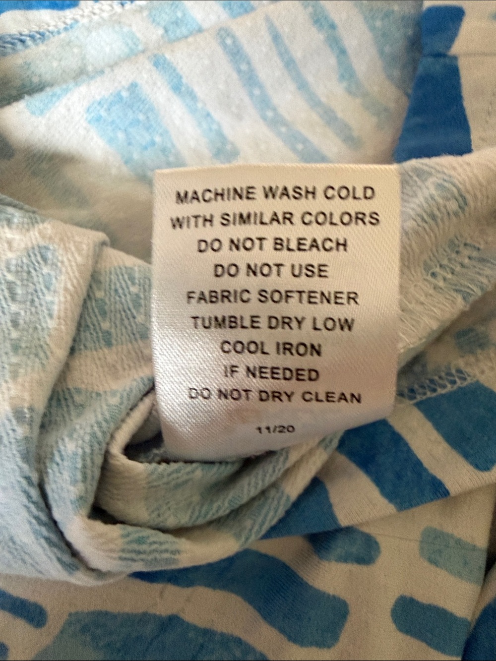 IBKUL Blue & White Long-Sleeve Patterned 1/4 Zip Sun Protection Cool Shirt sz XS - Picture 9 of 12